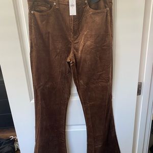 Banana Republic Flare Velvet Jeans in Brown